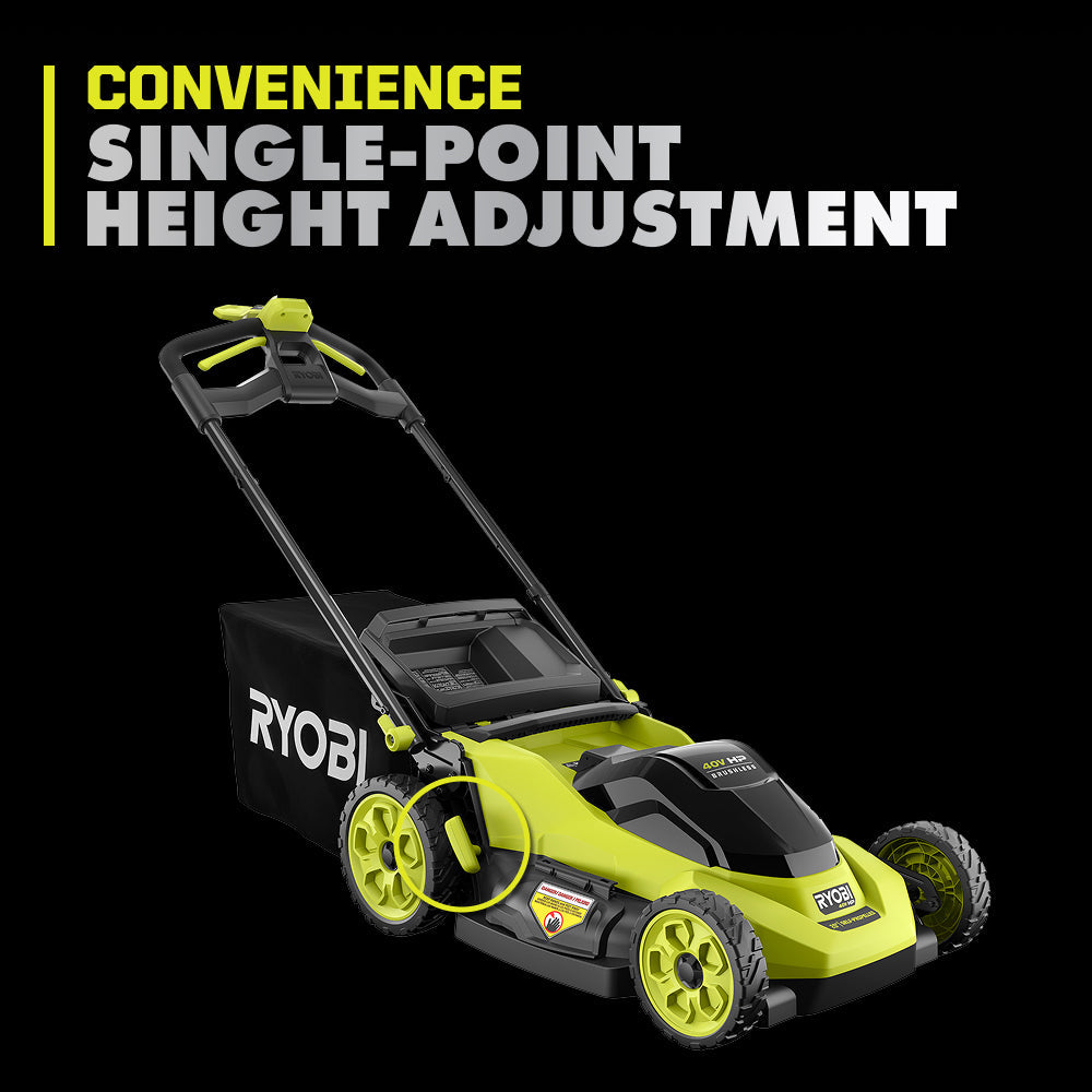 40V HP BRUSHLESS 20″ SELF-PROPELLED MOWER KIT | RYOBI
