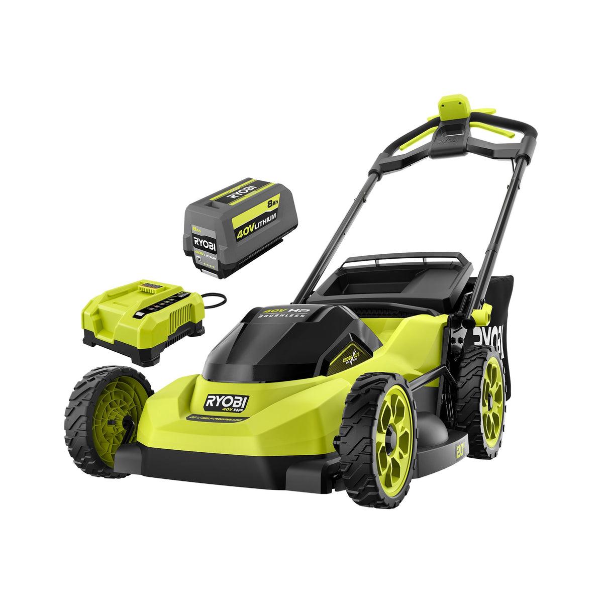 40V HP BRUSHLESS 20″ SELF-PROPELLED MULTI-BLADE MOWER KIT | RYOBI