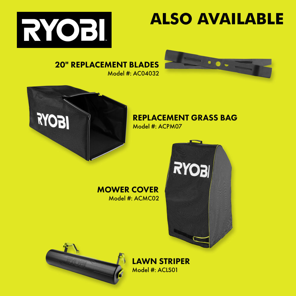 40V HP BRUSHLESS 20″ SELF-PROPELLED MULTI-BLADE MOWER KIT | RYOBI
