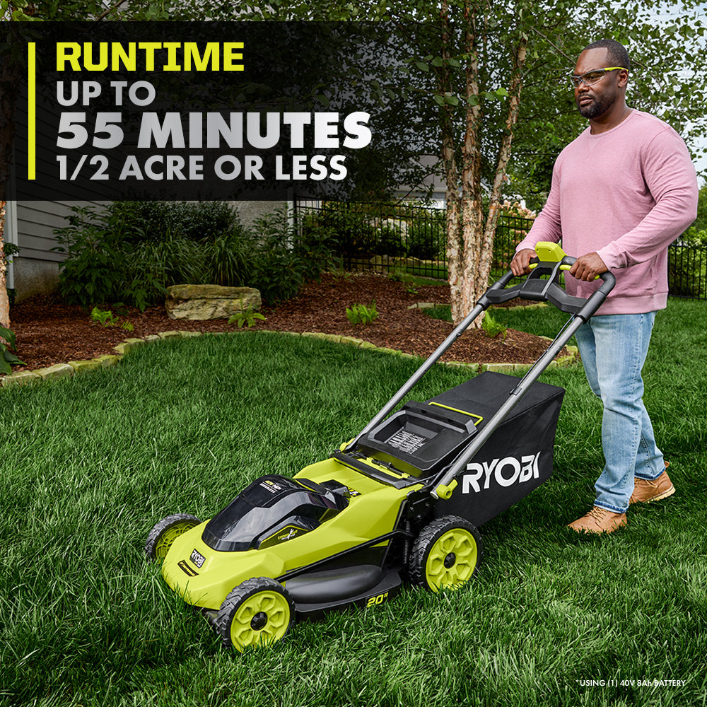 40V HP BRUSHLESS 20″ SELF-PROPELLED MULTI-BLADE MOWER KIT | RYOBI
