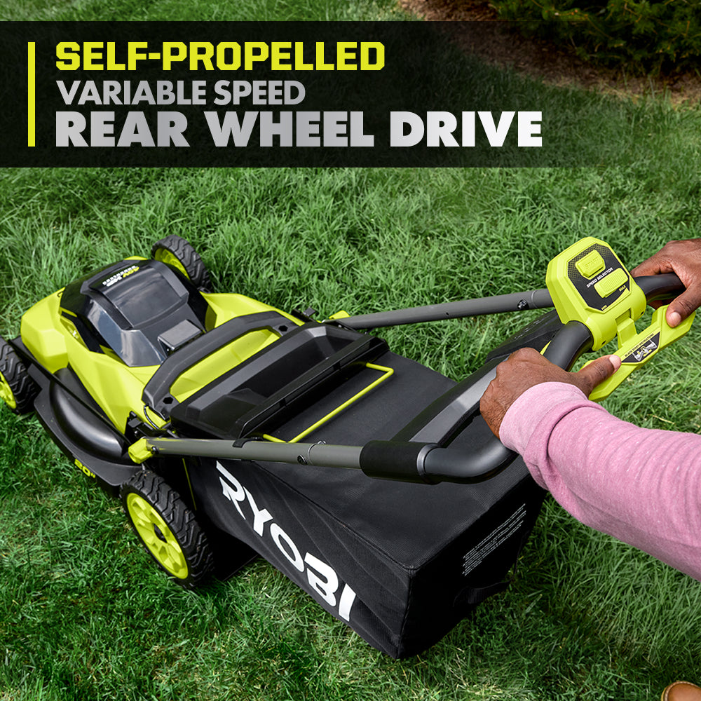 40V HP BRUSHLESS 20″ SELF-PROPELLED MULTI-BLADE MOWER KIT | RYOBI
