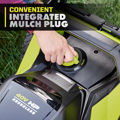 40V HP BRUSHLESS 21″ PUSH MULTI-BLADE MOWER KIT | RYOBI