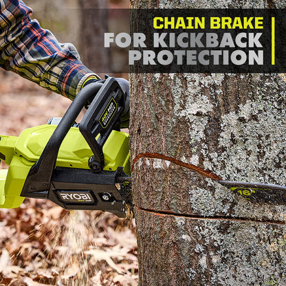 40V HP BRUSHLESS 16″ CHAINSAW KIT | RYOBI