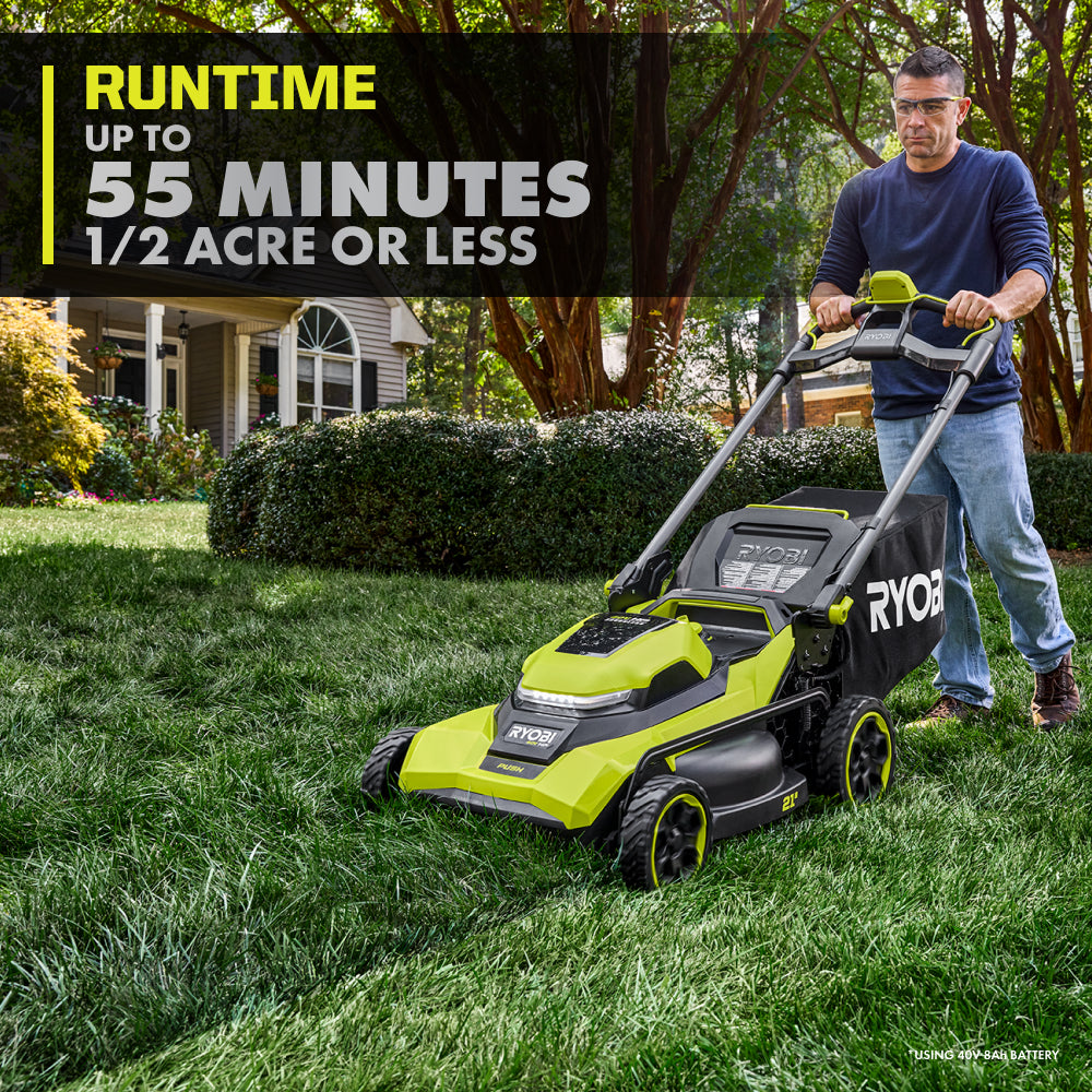 40V HP BRUSHLESS 21″ PUSH MOWER KIT | RYOBI