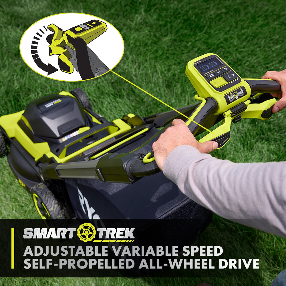 40V HP BRUSHLESS 21″ SELF-PROPELLED ALL-WHEEL DRIVE MULTI-BLADE MOWER KIT | RYOBI