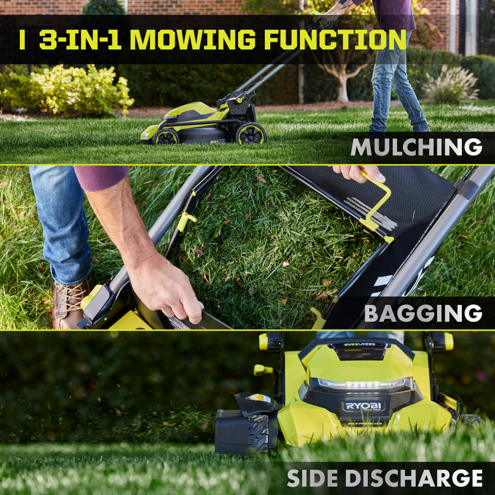 40V HP BRUSHLESS 21″ SELF-PROPELLED MOWER KIT | RYOBI