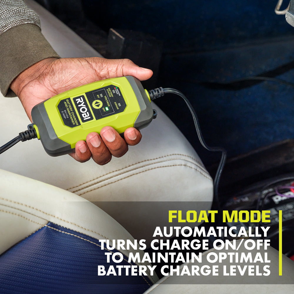 6V/12V 2 AMP BATTERY CHARGER & MAINTAINER | RYOBI