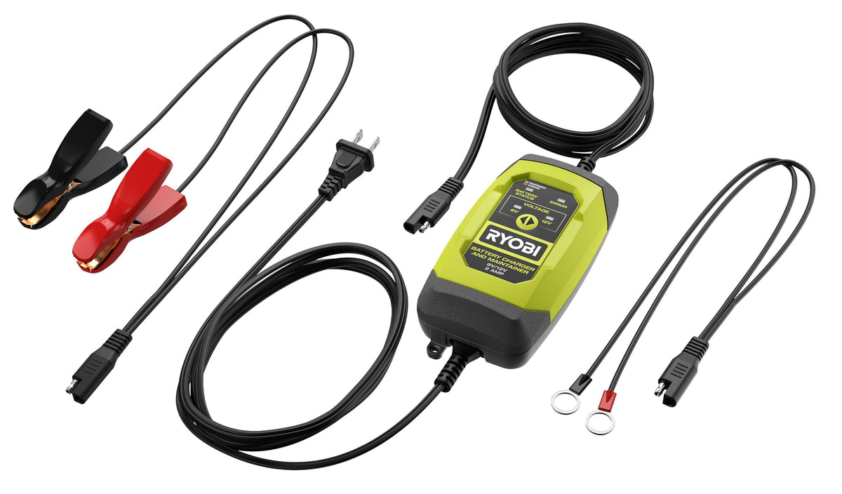 6V/12V 2 AMP BATTERY CHARGER & MAINTAINER | RYOBI