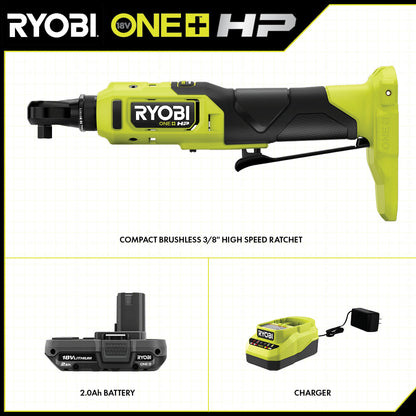 18V ONE+? HP COMPACT BRUSHLESS 3/8″ HIGH SPEED RATCHET KIT | RYOBI