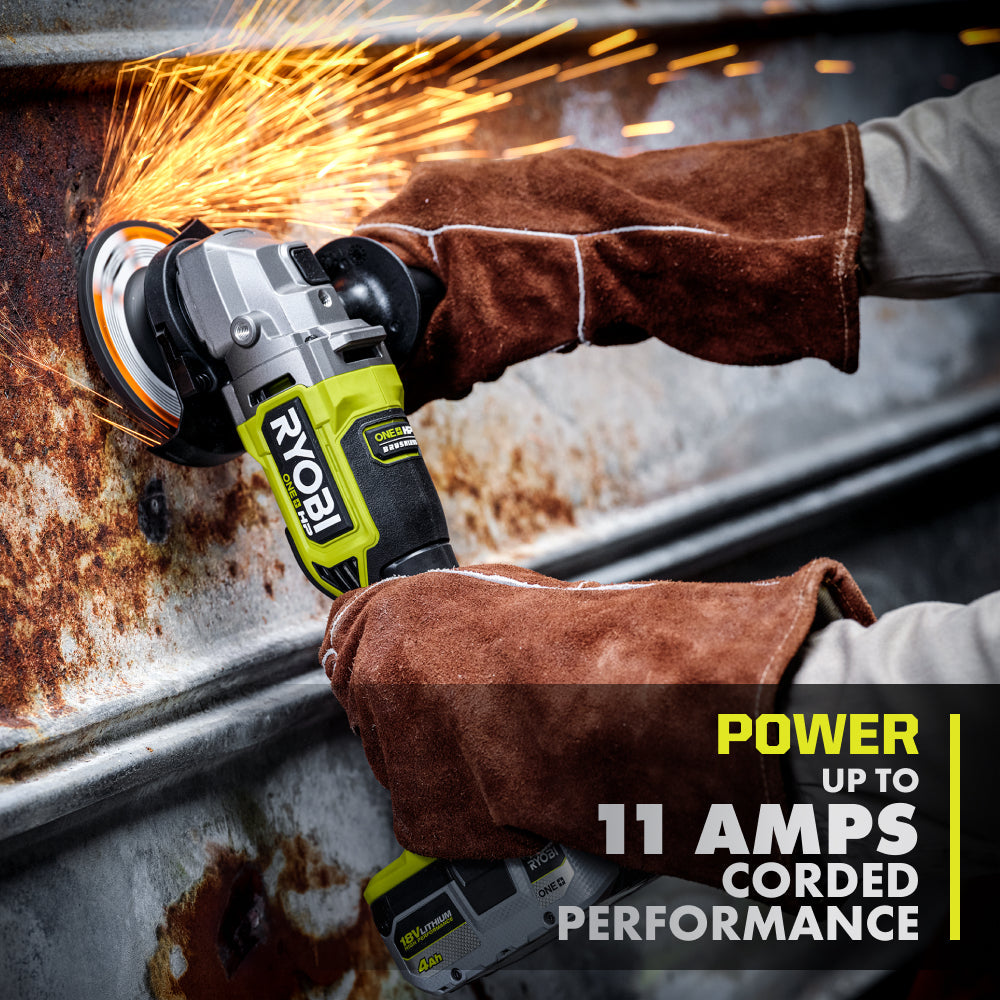 18V ONE+ HP BRUSHLESS 4-1/2″ ANGLE GRINDER/CUT-OFF TOOL KIT | RYOBI