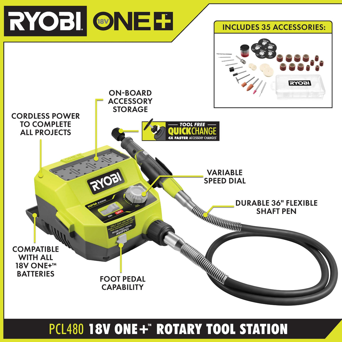 18V ONE+ ROTARY TOOL STATION KIT | RYOBI