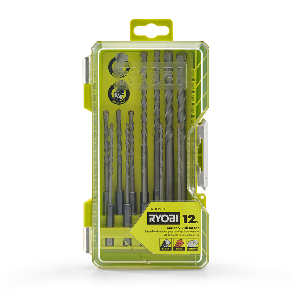 12 PC. MASONRY DRILL BIT SET | RYOBI