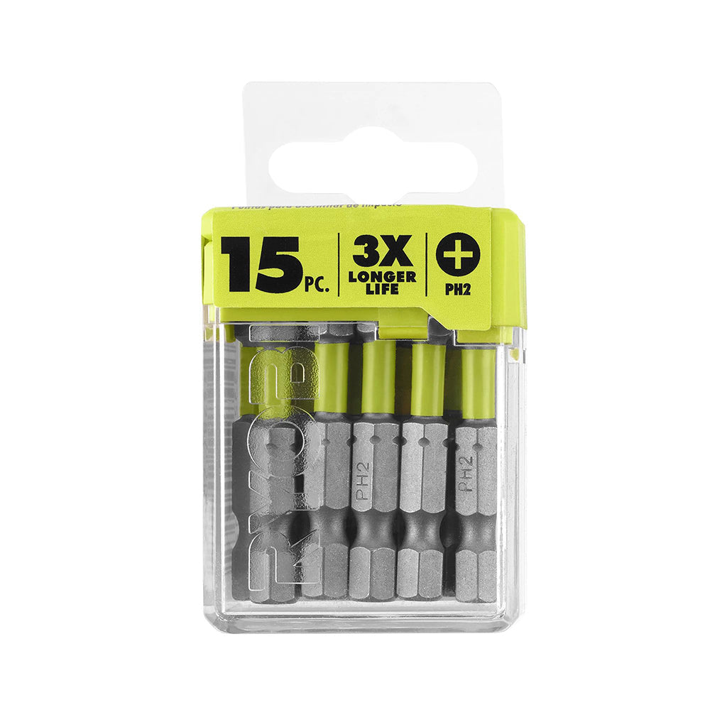 15 PC. 2″ BULK IMPACT DRIVE BIT SET | RYOBI