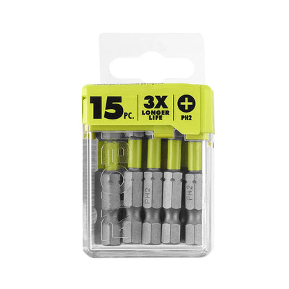 15 PC. 2″ BULK IMPACT DRIVE BIT SET | RYOBI