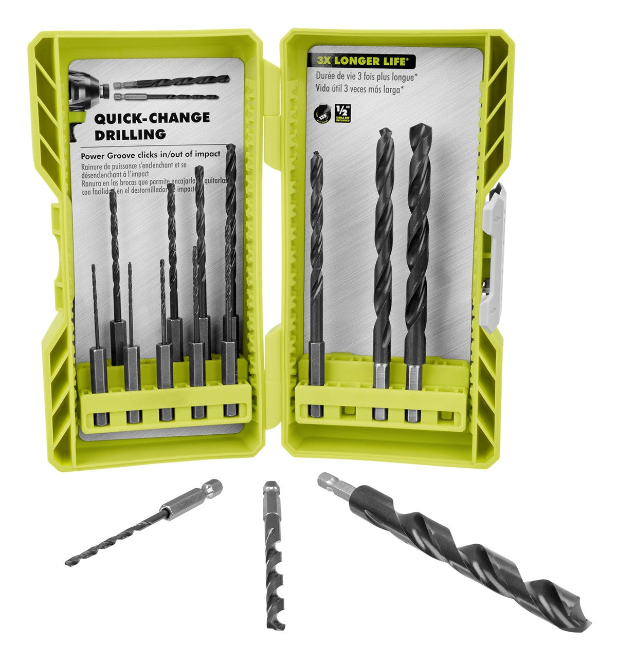 15 PC. BLACK OXIDE HEX SHANK DRILL BITS | RYOBI