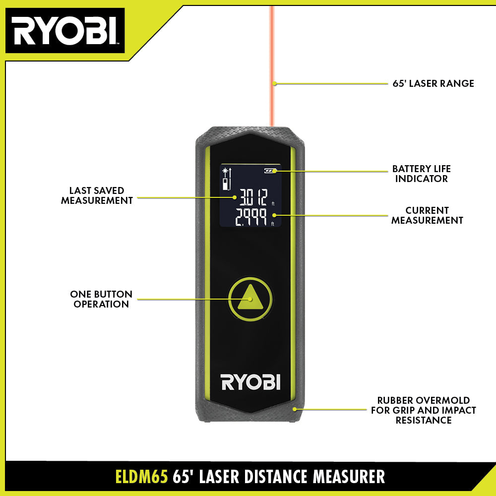 65′ LASER DISTANCE MEASURER | RYOBI
