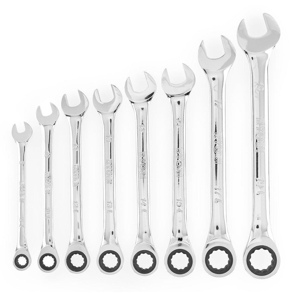 8 PC. METRIC RATCHETING COMBINATION WRENCH SET | RYOBI