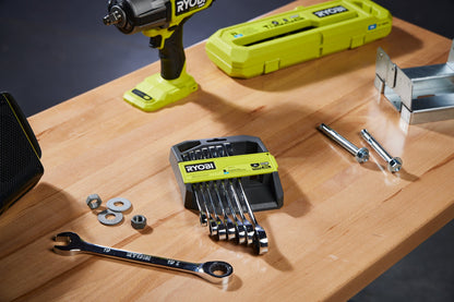 8 PC. METRIC RATCHETING COMBINATION WRENCH SET | RYOBI