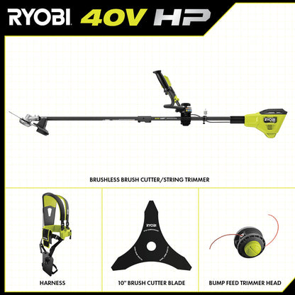 40V HP BRUSHLESS BRUSH CUTTER/STRING TRIMMER | RYOBI