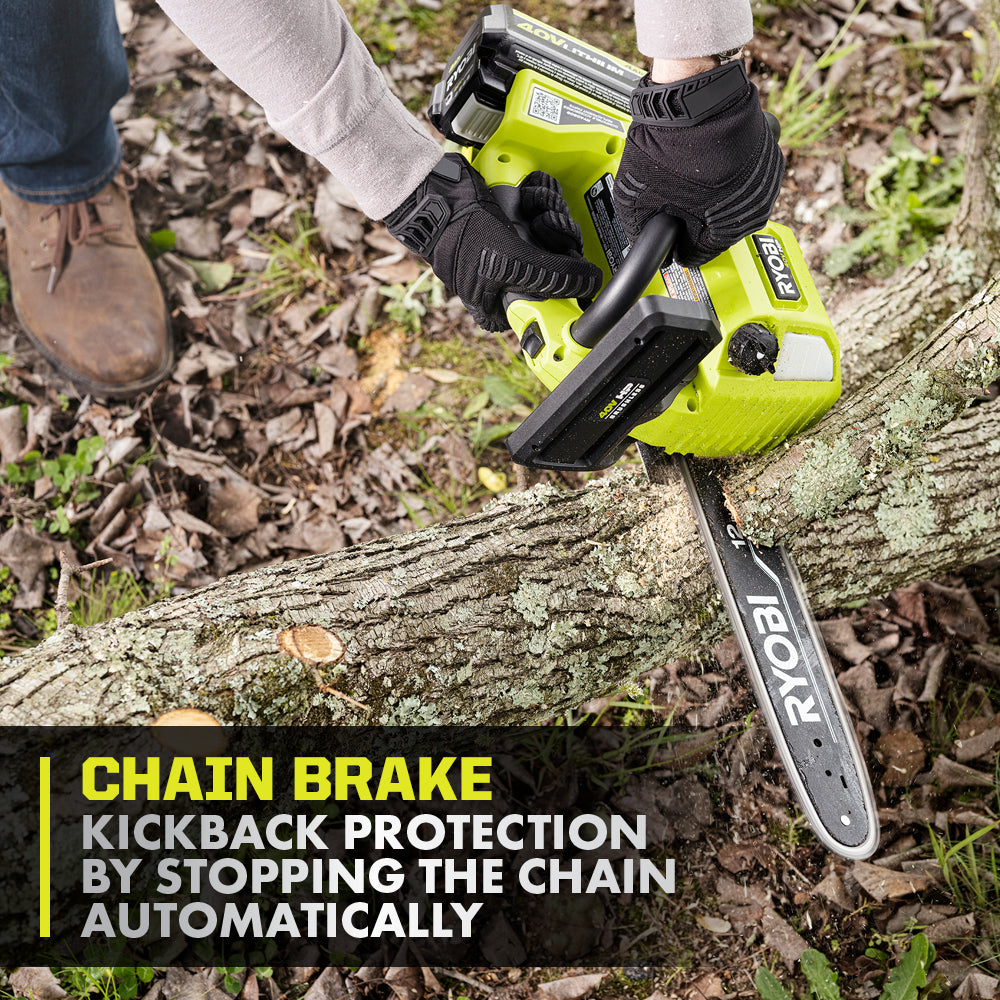 40V HP BRUSHLESS 12″ TOP HANDLE CHAINSAW KIT | RYOBI