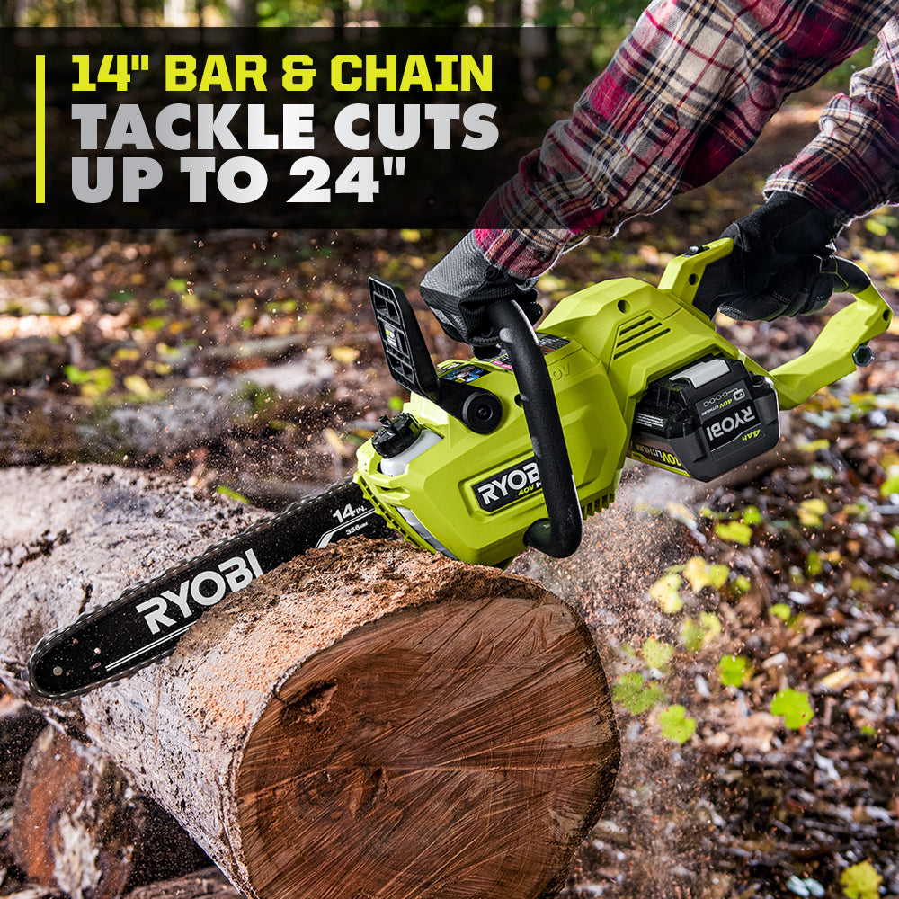 40V HP BRUSHLESS 14″ CHAINSAW | RYOBI