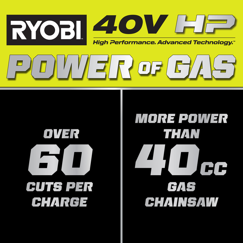 40V HP BRUSHLESS 16″ CHAINSAW | RYOBI