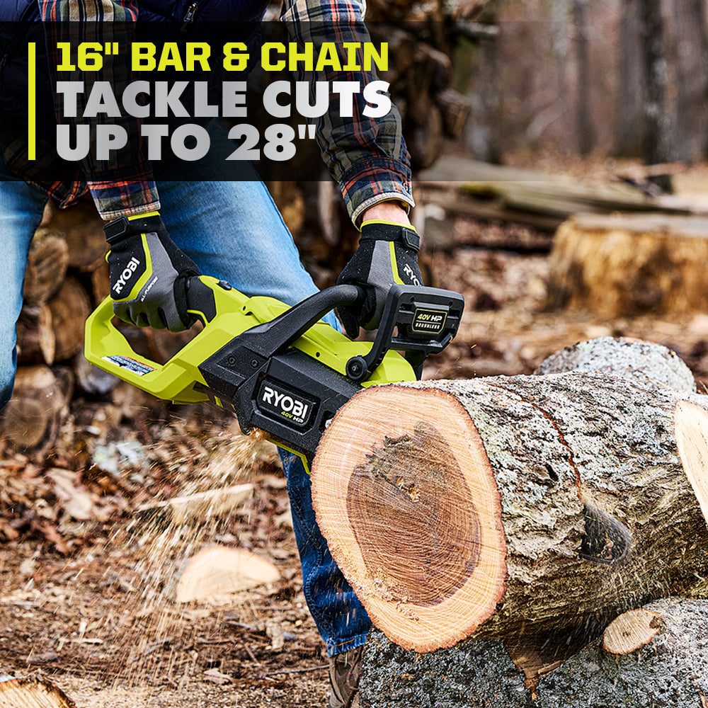40V HP BRUSHLESS 16″ CHAINSAW | RYOBI
