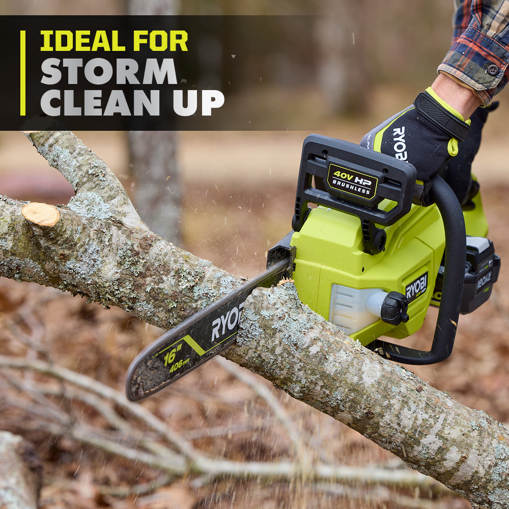 40V HP BRUSHLESS 16″ CHAINSAW | RYOBI