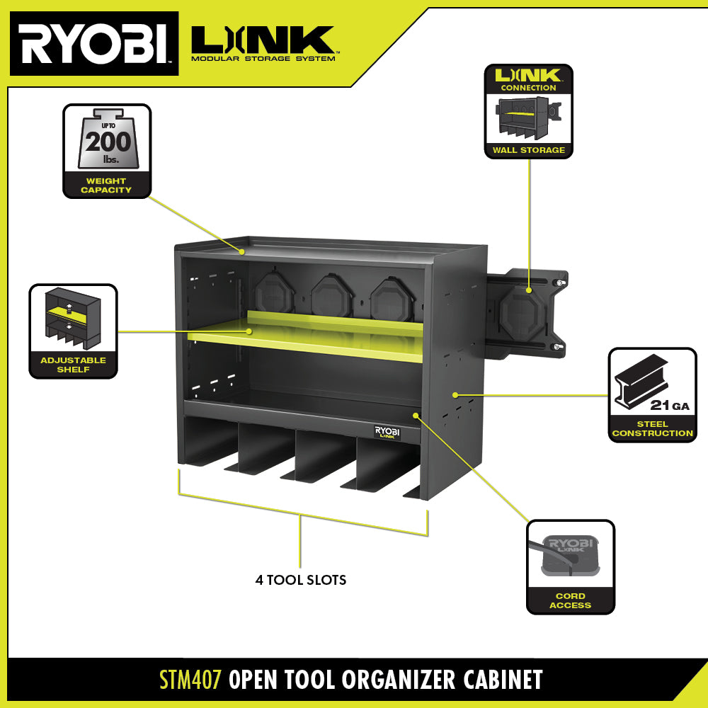 OPEN TOOL ORGANIZER CABINET | RYOBI