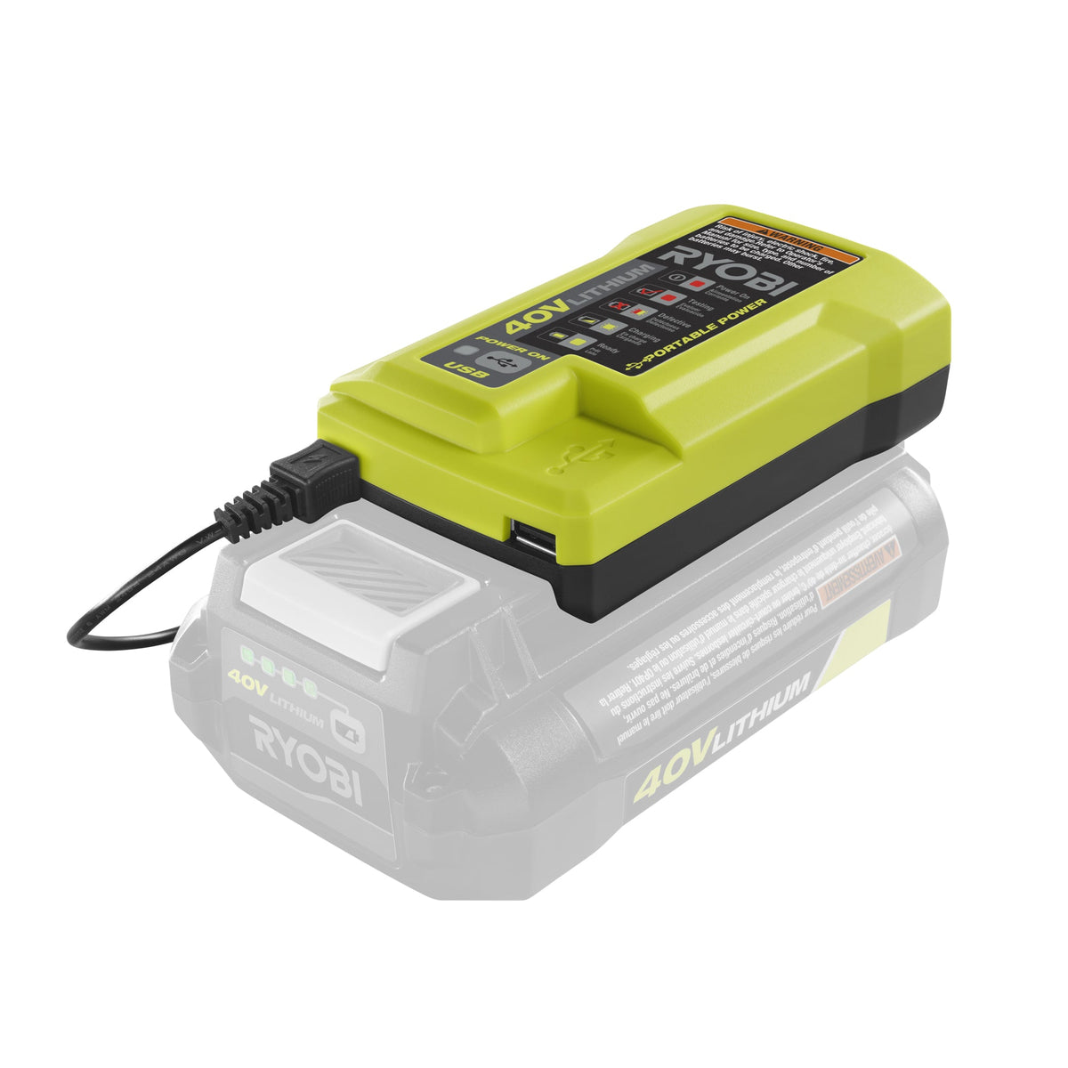 40V CHARGER WITH USB PORT | RYOBI