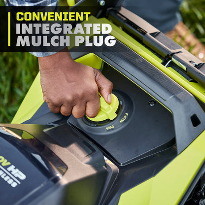 40V HP BRUSHLESS 21″ WALK BEHIND SELF-PROPELLED LAWN MOWER W/ (2) 6.0AH BATTERIES AND CHARGER | RYOBI