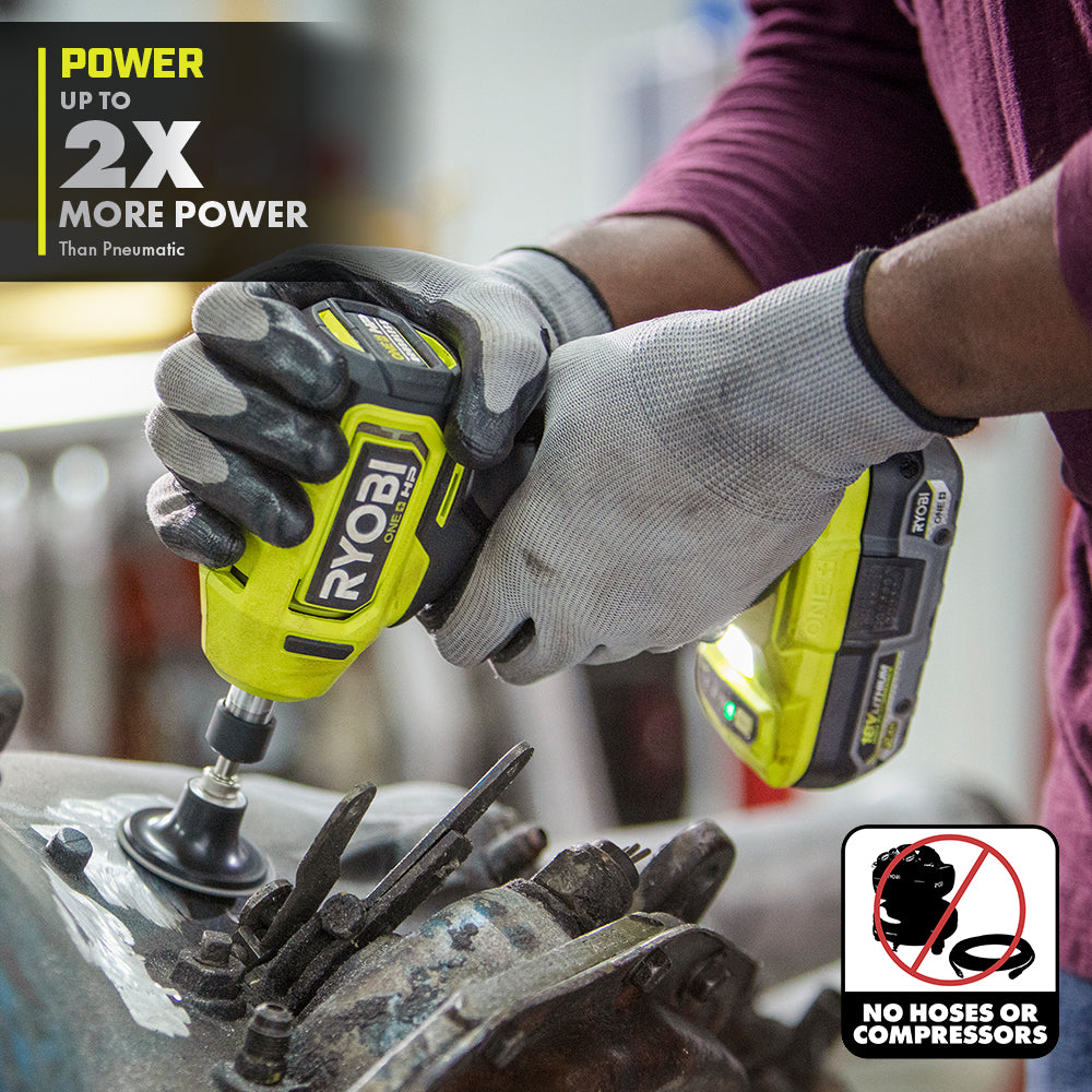 18V ONE+ HP COMPACT BRUSHLESS 1/4″ RIGHT ANGLE DIE GRINDER KIT | RYOBI
