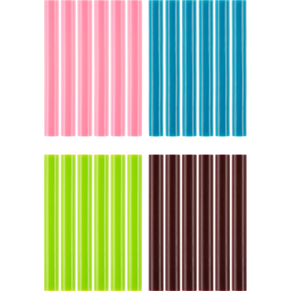 24 PC. FULL SIZE VARIETY COLOR GLUE STICKS | RYOBI