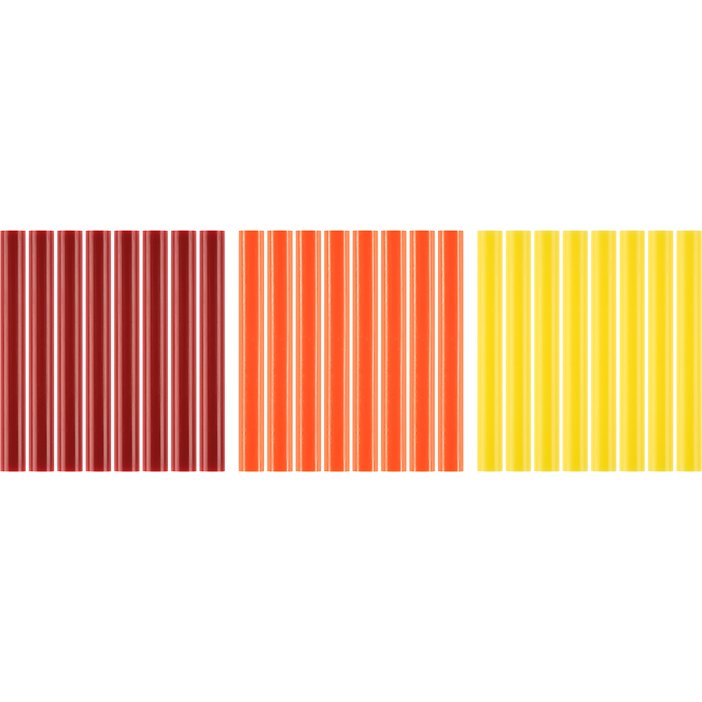 24 PC. FULL SIZE WARM COLOR GLUE STICKS | RYOBI