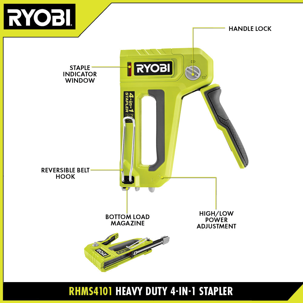 HEAVY DUTY 4-IN-1 STAPLER | RYOBI