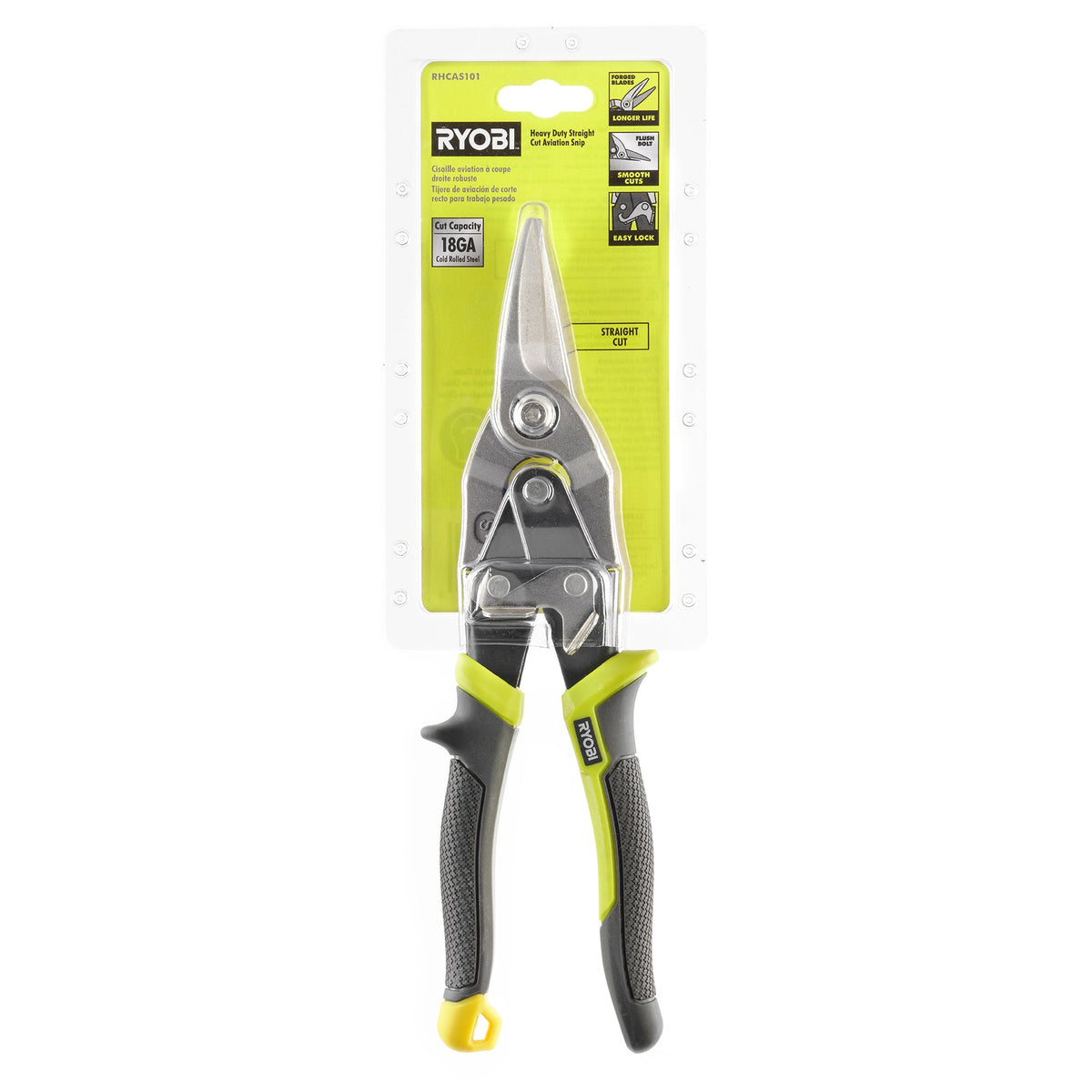 HEAVY DUTY STRAIGHT CUT AVIATION SNIPS | RYOBI