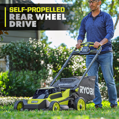 40V HP BRUSHLESS 20″ SELF-PROPELLED LAWN MOWER KIT | RYOBI