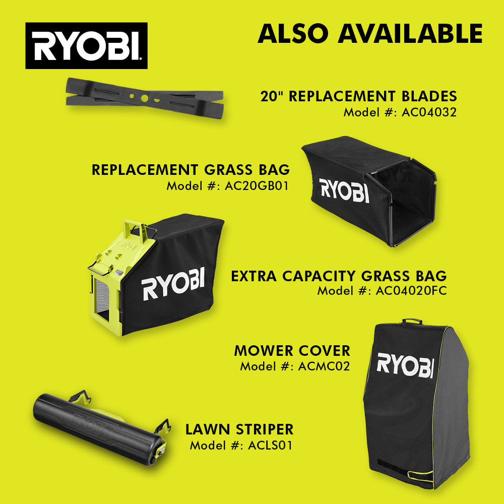 40V HP BRUSHLESS 20″ SELF-PROPELLED MULTI-BLADE MOWER KIT | RYOBI