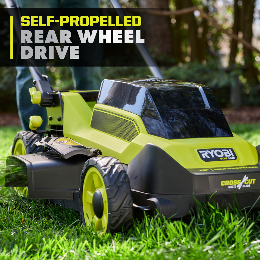 40V HP BRUSHLESS 20″ SELF-PROPELLED MULTI-BLADE MOWER KIT | RYOBI