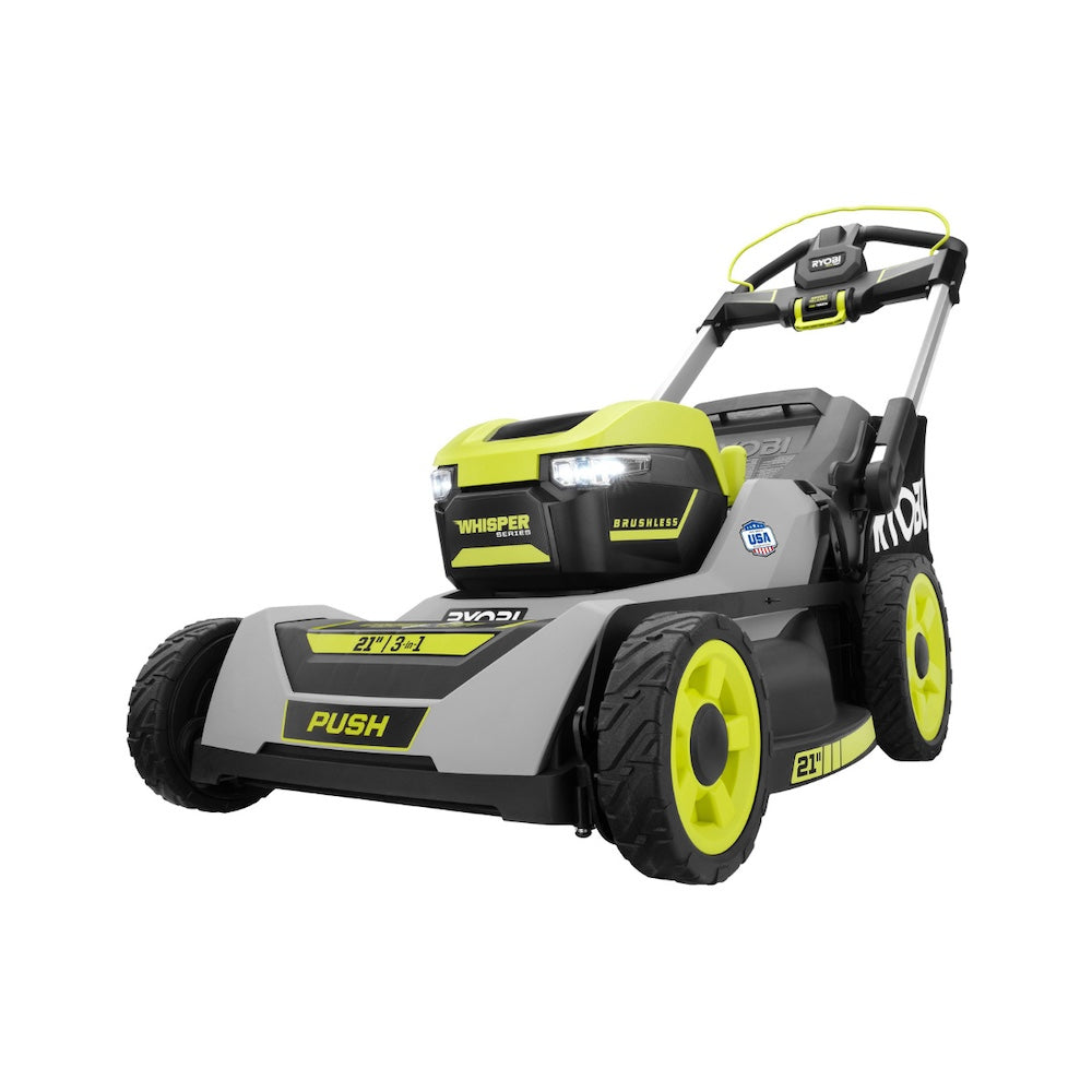 40V HP BRUSHLESS 21″ MULTI-BLADE PUSH MOWER KIT | RYOBI