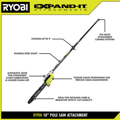 EXPAND-IT 10″ POLE SAW ATTACHMENT | RYOBI