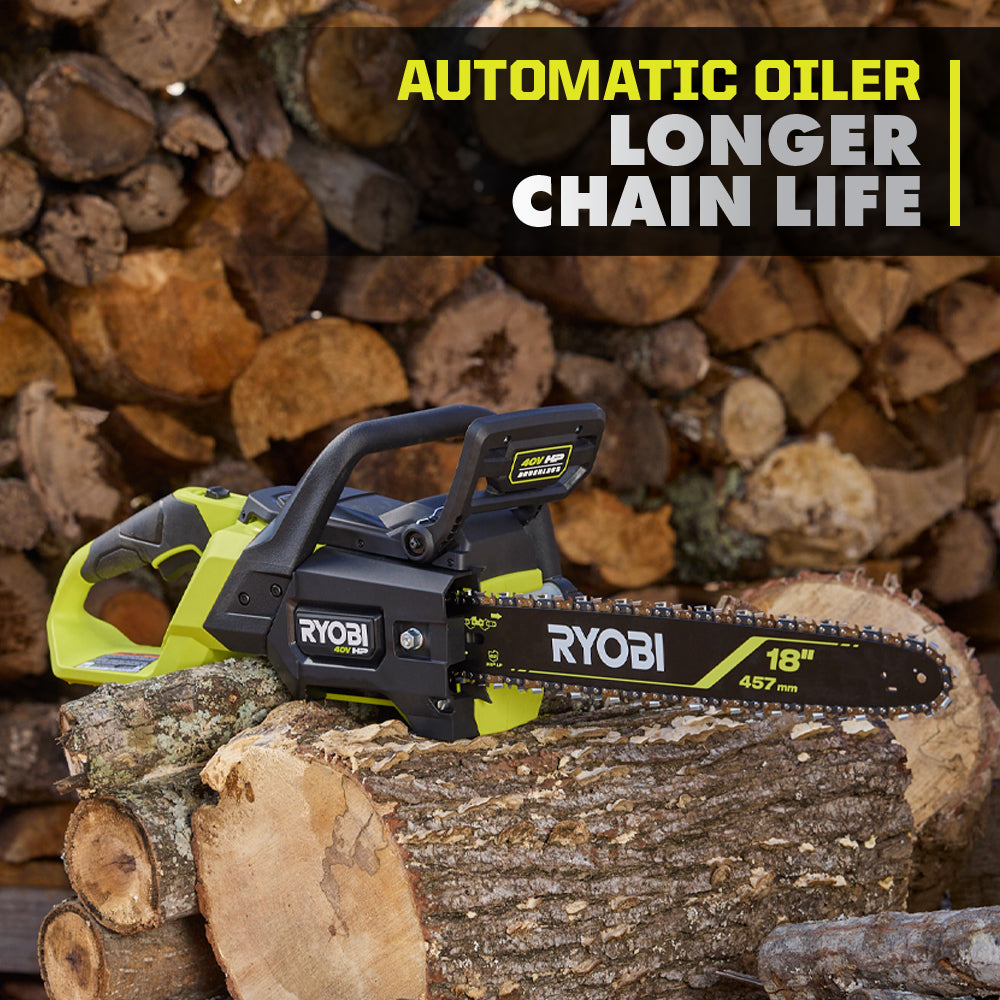 40V HP BRUSHLESS 18″ CHAINSAW | RYOBI