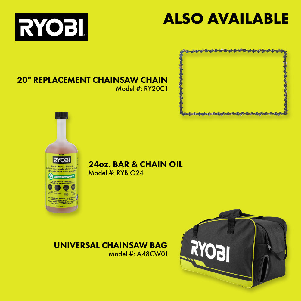 40V HP BRUSHLESS 20″ CHAINSAW | RYOBI