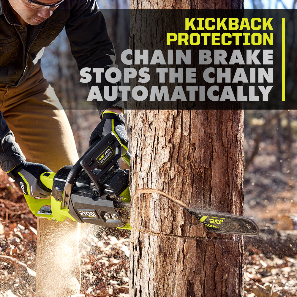 40V HP BRUSHLESS 20″ CHAINSAW | RYOBI