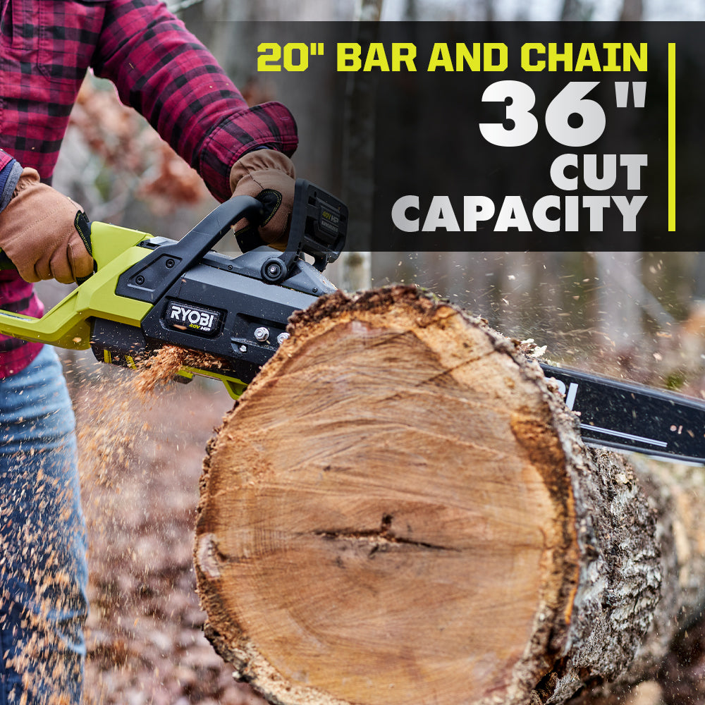 40V HP BRUSHLESS 20″ CHAINSAW | RYOBI
