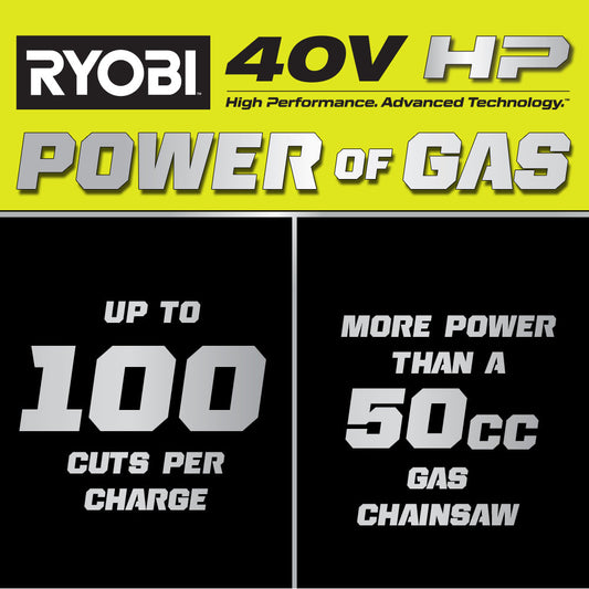 40V HP BRUSHLESS 20″ CHAINSAW KIT | RYOBI