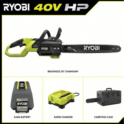 40V HP BRUSHLESS 20″ CHAINSAW KIT | RYOBI