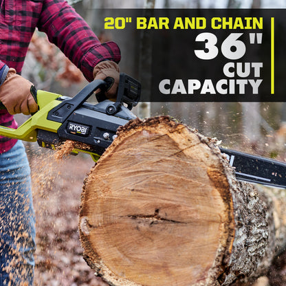40V HP BRUSHLESS 20″ CHAINSAW KIT | RYOBI