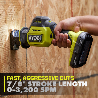 18V ONE+ HP COMPACT BRUSHLESS ONE-HANDED RECIPROCATING SAW | RYOBI