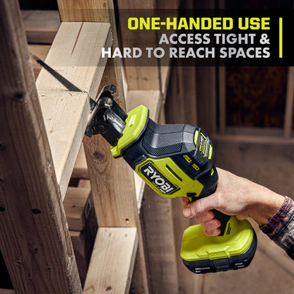 18V ONE+ HP COMPACT BRUSHLESS ONE-HANDED RECIPROCATING SAW | RYOBI
